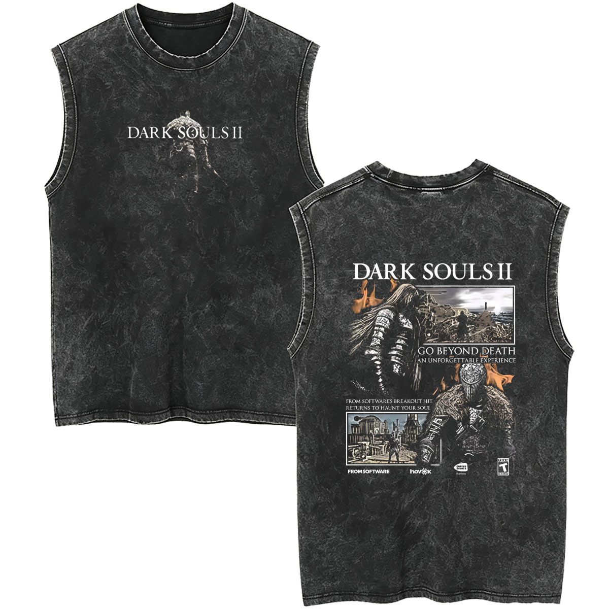 Retro Gaming Aesthetic - Washed Vintage Game Dark Souls Merch