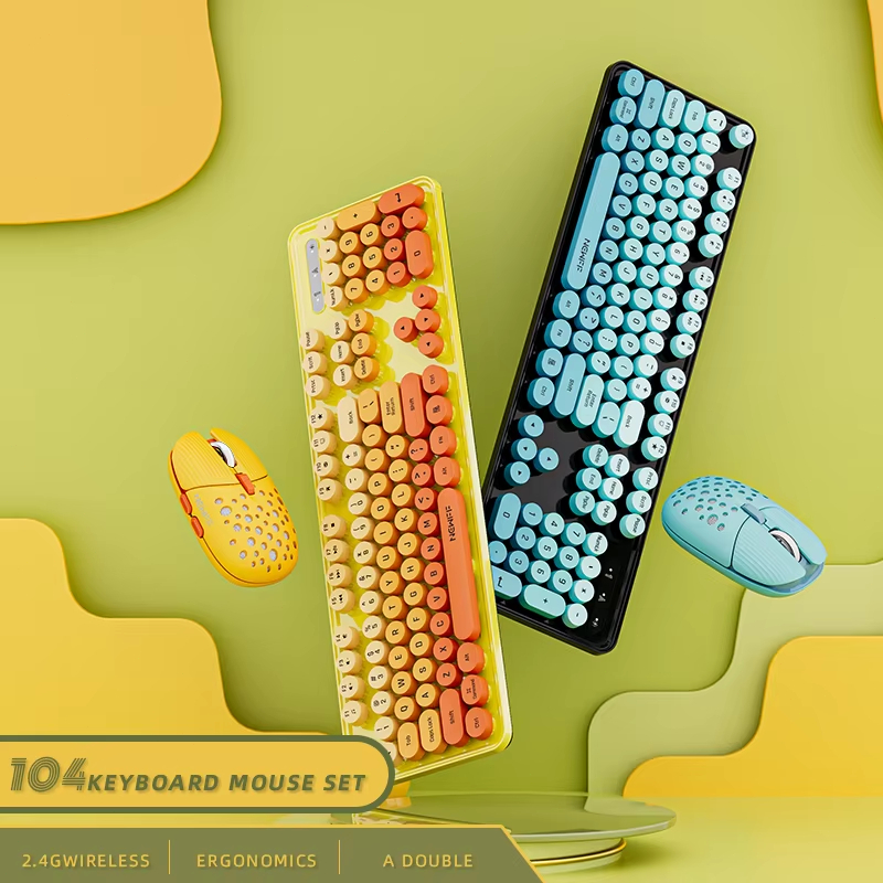 Retro Gaming Kc - 2.4G Wireless Ergonomic Gaming Keyboard and