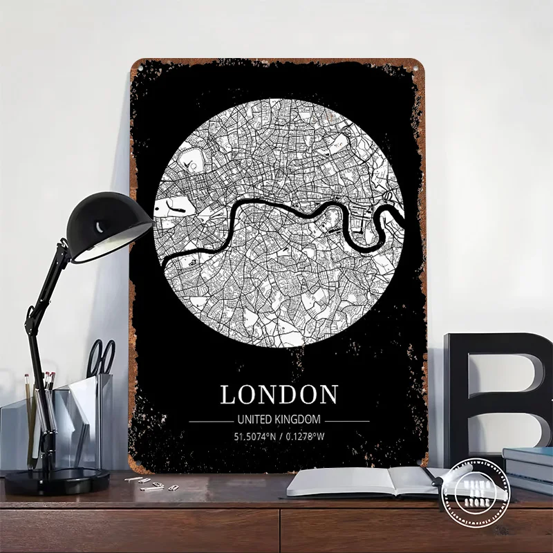 London City Map Tin Plaque Pos - đánh giá và giá Retro Gaming In London