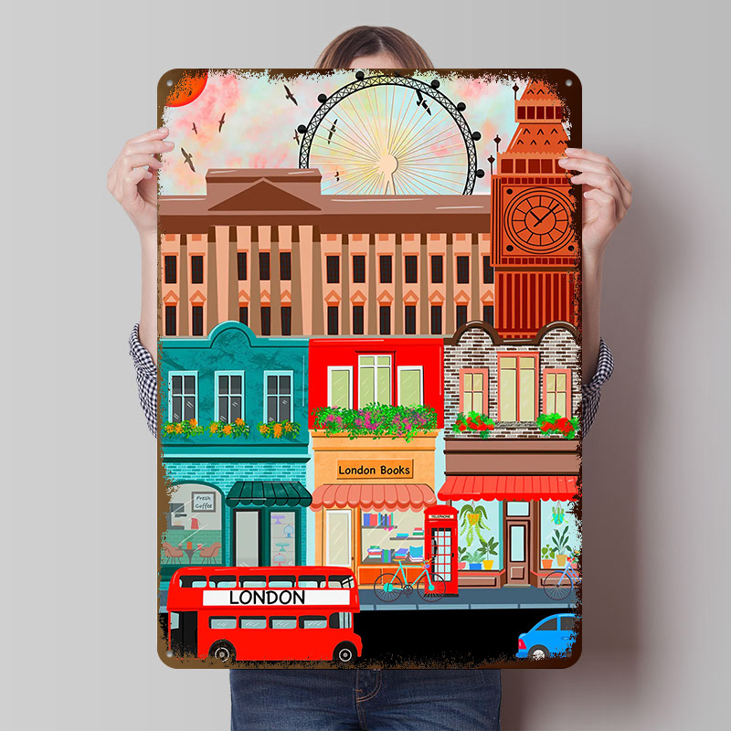 London Travel Tinplate Poster  - đánh giá và giá Retro Gaming In London