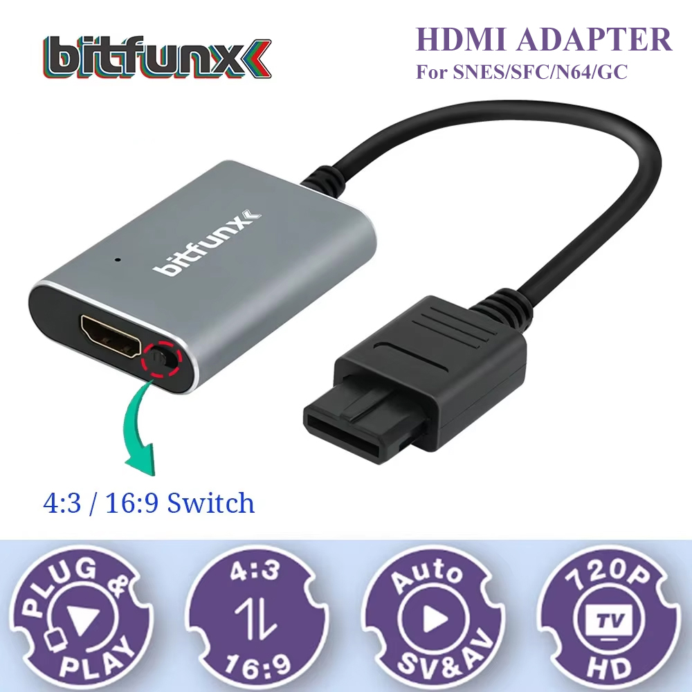 Bitfunx 720P Svideo / AV To HD - đánh giá và giá Retro Gaming Aesthetic
