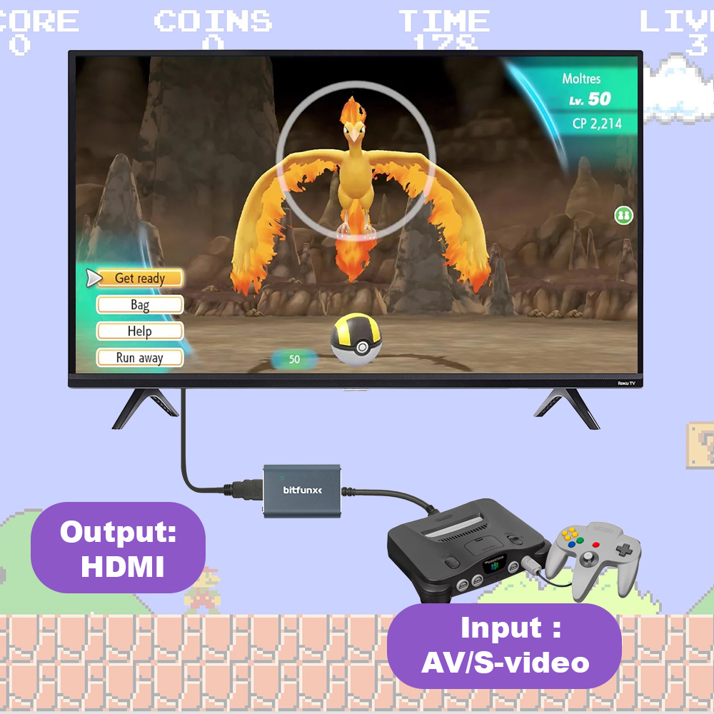 Bitfunx 720P Svideo / AV To HD - đánh giá và giá Retro Gaming Aesthetic