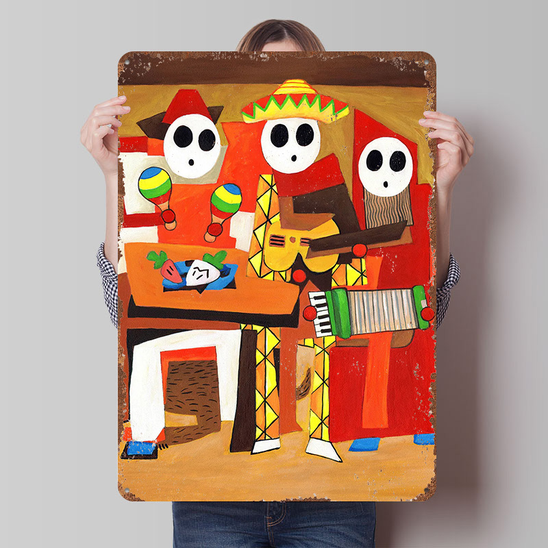 Three Mariachi Guys Tin Plaque - đánh giá và giá Retro Gaming Guy
