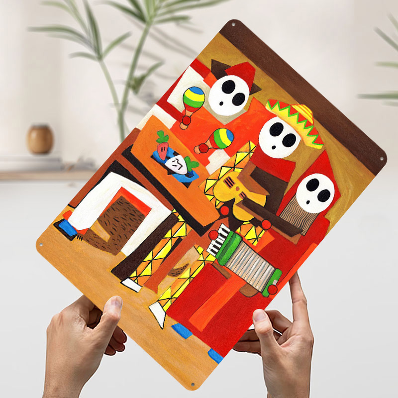 Three Mariachi Guys Tin Plaque - đánh giá và giá Retro Gaming Guy