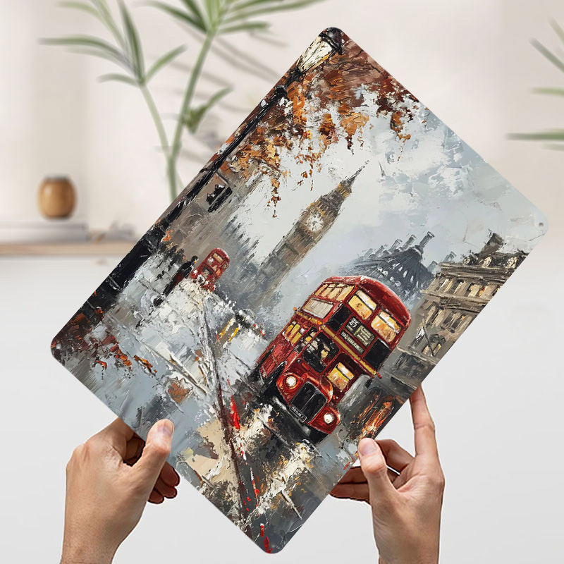London Bus Charm Metal Poster  - đánh giá và giá Retro Gaming In London