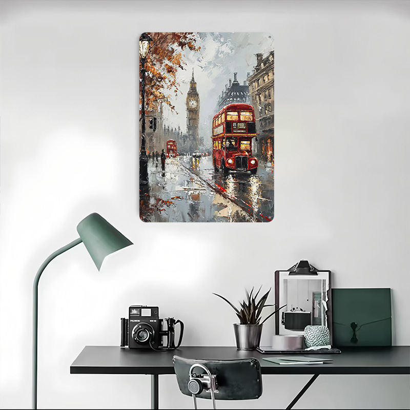 London Bus Charm Metal Poster  - đánh giá và giá Retro Gaming In London