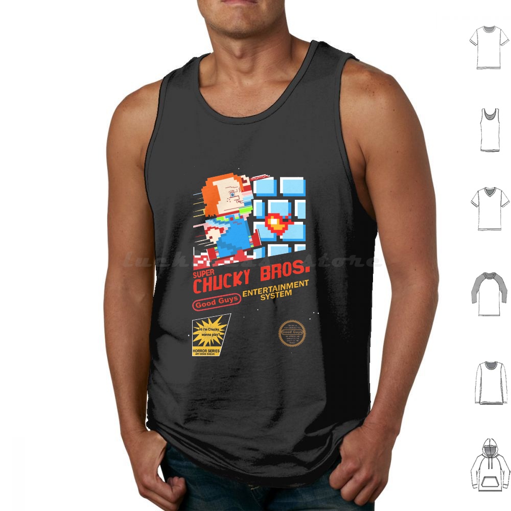 Super Chucky 1 Tank Tops Print - đánh giá và giá Retro Gaming Guy