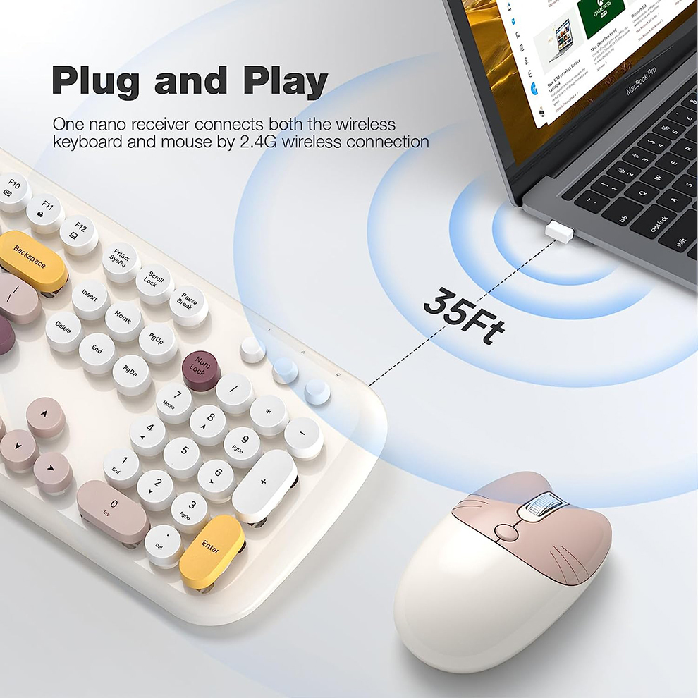 MOFII Wireless Keyboard and Mo - đánh giá và giá Retro Gaming Kc